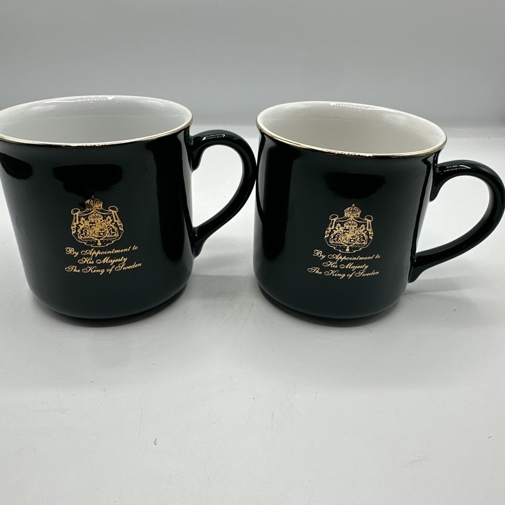 By Appointment To His Majesty‎ The King Of Sweden Gevalia Kaffe Coffee Mugs. 2